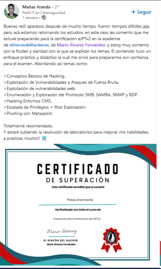 Opinión de alumno 6